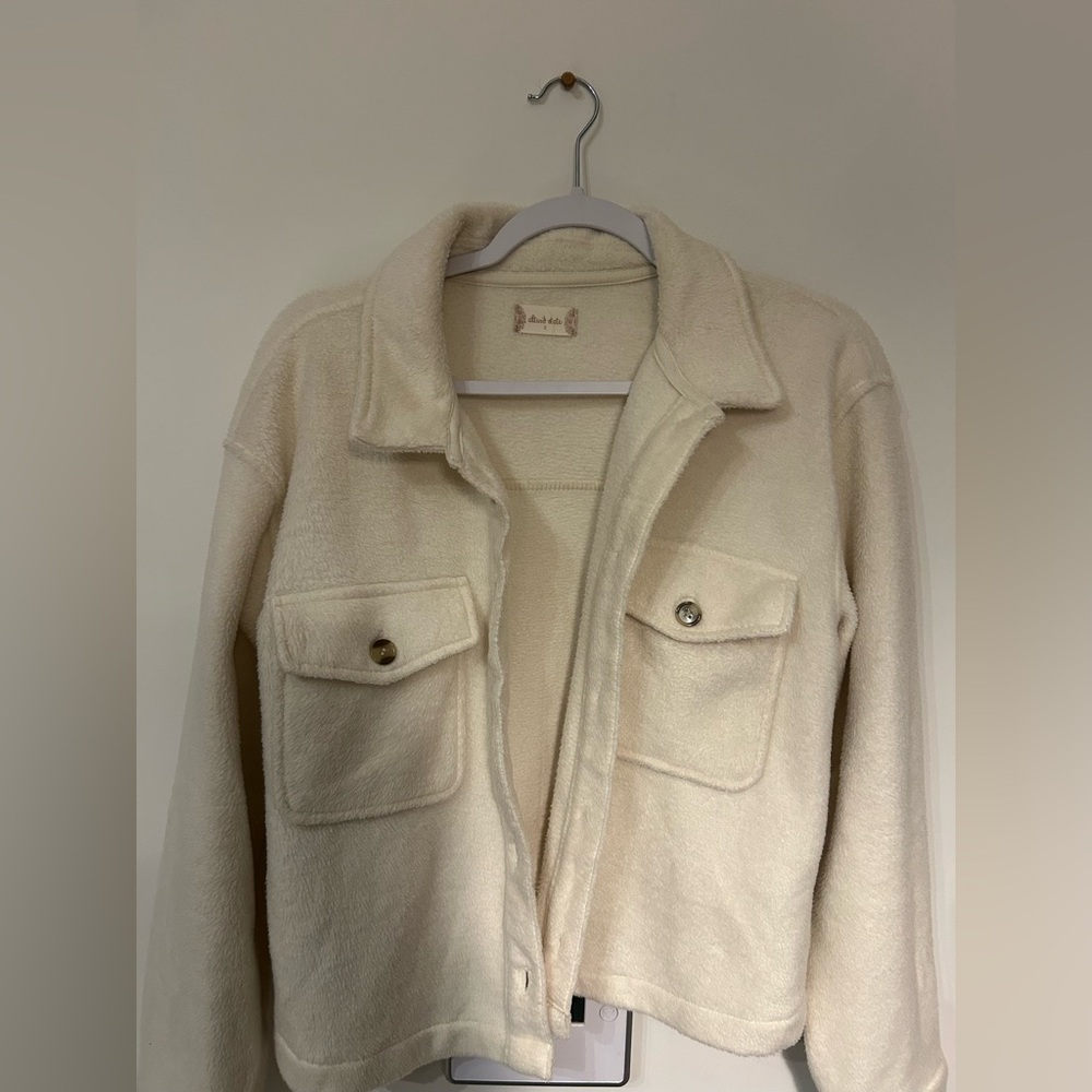 Altar'd State Cream Teddy Jacket